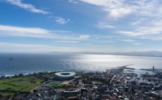 Luftbild von Kapstadt vom Signal Hill während einer Südafrika Safari Reise